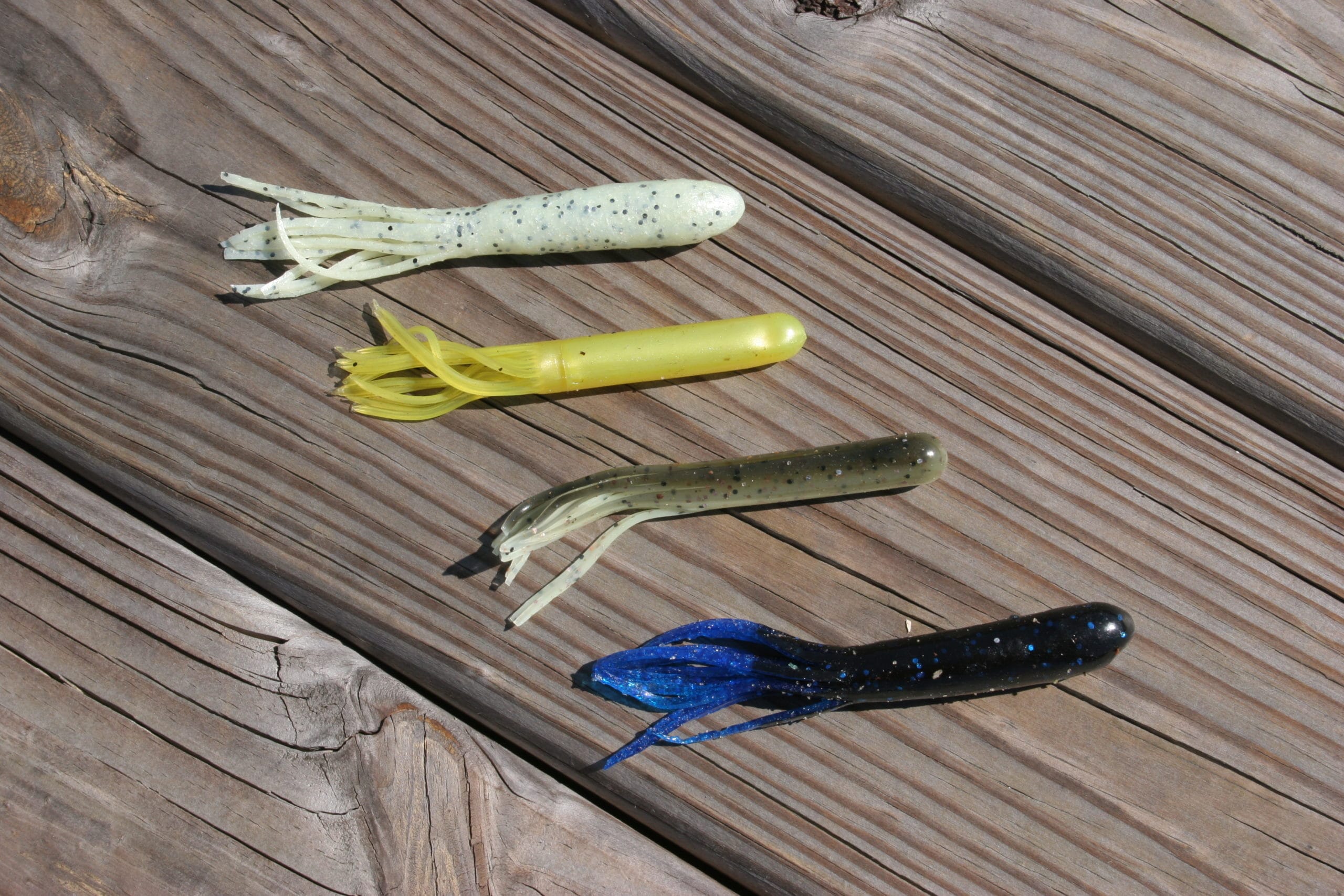 A quality tube bait is the perfect lure for “Finessing Fish In Wood.”