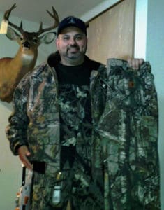 Andy shows off his new Carhartt camo.