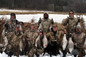 This group of Brazillian hunters traveled far and loved the results of their Missouri goose hunt.