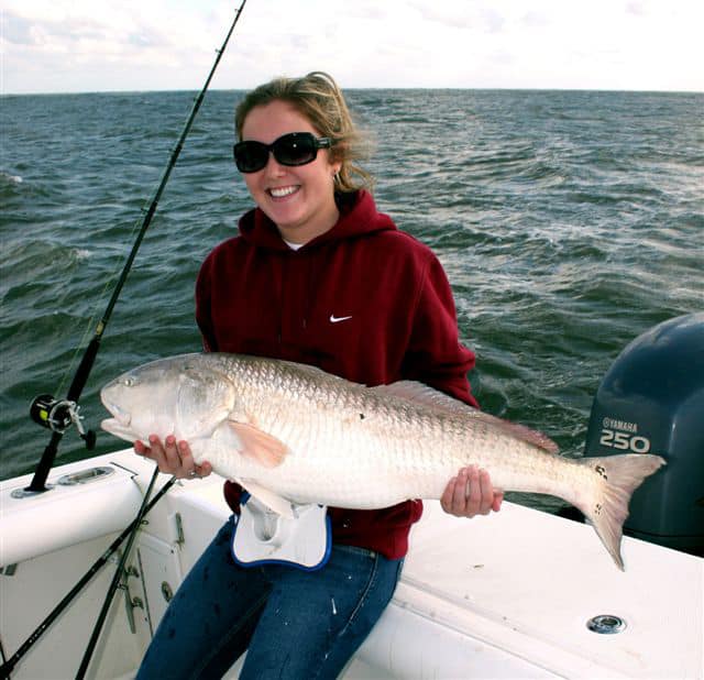Big red drum offer outstanding catch-and-release angling action for Lindsey McNally.