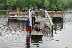 Adults and kids enjoyed fishing and public access to the outdoors together, fishing in Eau Claire and La Crosse, WI, thanks to union volunteers who supported the Union Sportsmen’s Alliance’s Work Boots on the Ground ‘Take Kids Fishing Days’ events.