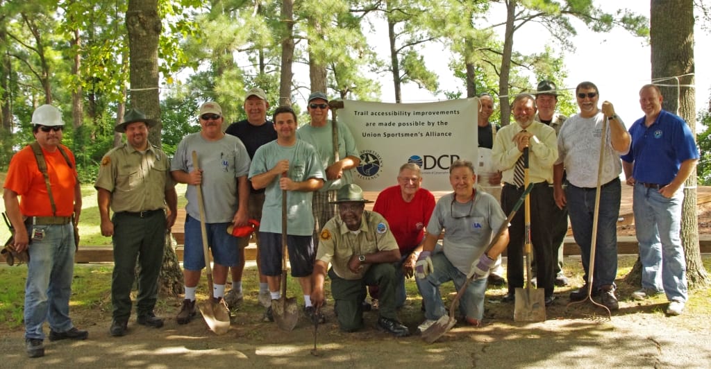 Union trades volunteers on-the-job with USA’s Work Boots on the Ground, Adopt-A-Park conservation projects.