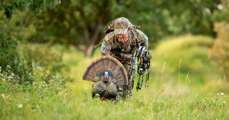 image: archery turkey hunter