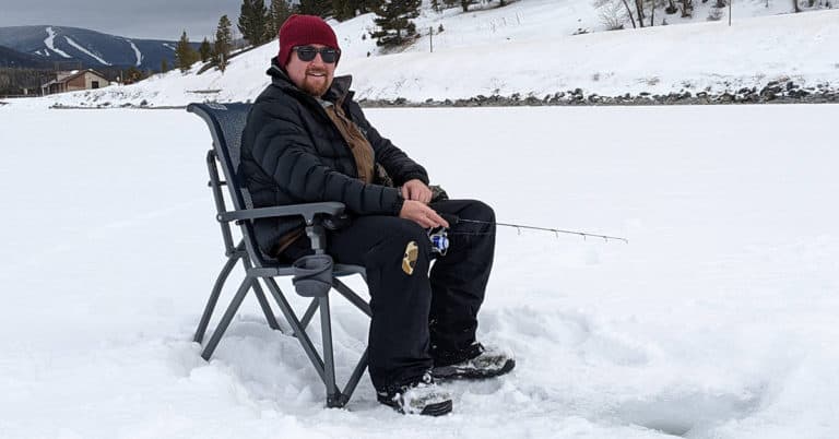 image: ice fisherman in chair on ice
