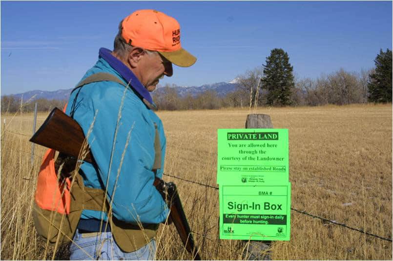 image: hunter with private property sign