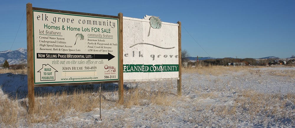 image: sign showing community development