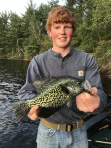 Big crappie caught with tube-jig.