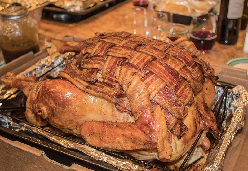image: turkey with bacon weave