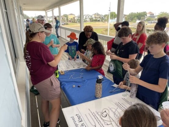 Suncoast Youth Conservation Center Fishing Knot Tying Station