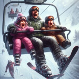 image: graphic of family on ski lift