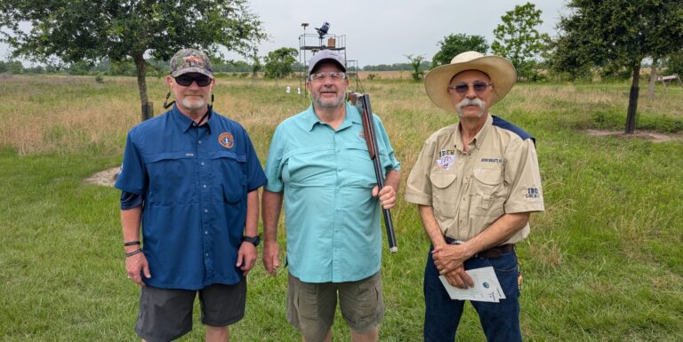 Donny Mayo (middle) at the 2025 Houston Area Sporting Clays Shoot.