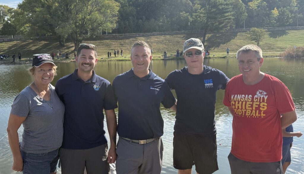 Matt Johnson and other Kansas City Take Kids Fishing Day volunteers. 