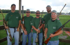 Todd Thacker with sporting clays shoot team
